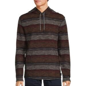 ROWM Big & Tall Long Sleeve Textured Stripe Western Hoodie Size XLT